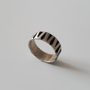 STERLING SILVER WITH SATIN & OXIDIZED FINISH